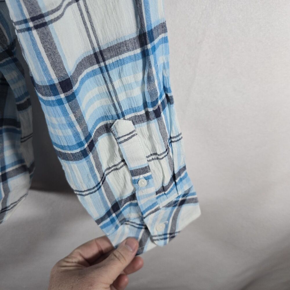 North River Outfitters Womens Size 2XL Plaid Button Down Shirt Blue Gray New - Picture 10 of 13
